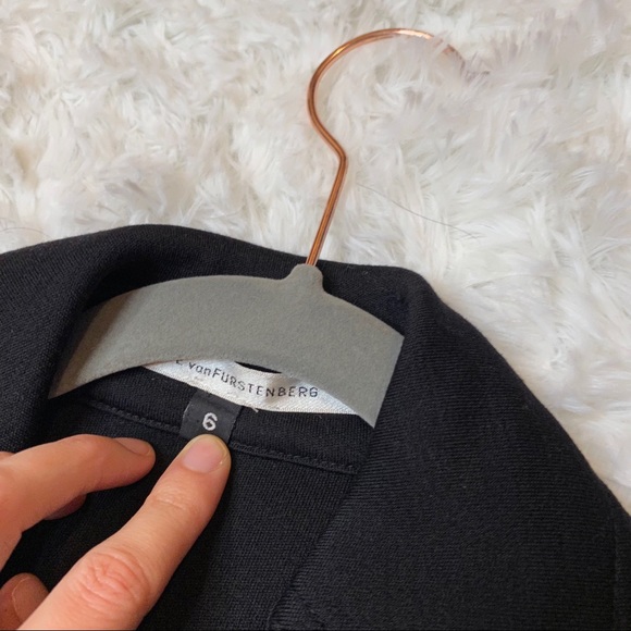 Diane Von Furstenberg Military Wool Wrap Dress - Picture 4 of 5